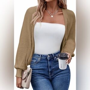 NWOT - Women’s Knit Shrug in Khaki